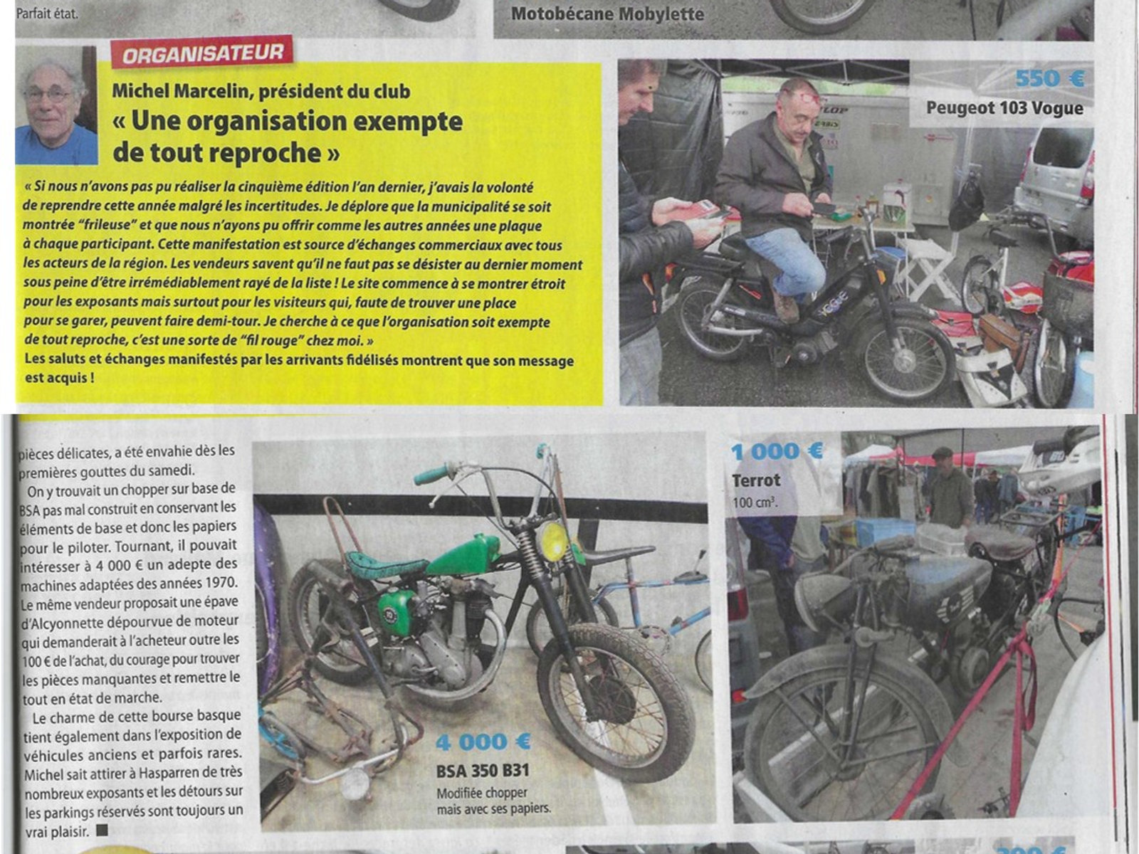 Motos anciennes BSA et Terrot
